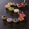 Multicolor &#x26; Gold Smiley Face Disc Beads, 9.5mm by Bead Landing&#x2122;